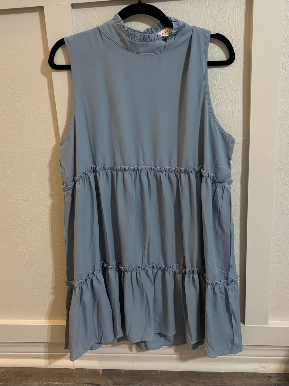 HEIMISH USA Sleeveless Tiered Tunic Top - Light Blue